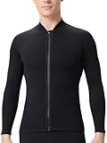 REALON Neoprenanzüge, Oberjacke für Damen und Herren, 2 mm, Neopren, langärmelig, 3 mm, Reißverschluss vorne, hält warm, für Erwachsene, Jugendliche, Kinder, Tauchen, Surfen, Schwimmen, Wassersport
