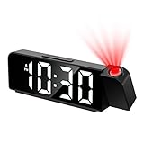 Ankilo Projektionswecker mit 7,9' Riesen-LED-Display, Stromausfall-Speicherfunktion & 180°-Projektion – Perfekt für Zuhause und Büro
