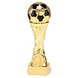 Larius Pokal Ehrenpreis Fußball in Gold und Silber mit Wunschgravur (ohne Wunschtext, Gold, M)