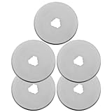 SAFIGLE 5 Stück Teiliges Rundklingen aus Edelstahl für Rollschneider Ersatzklingen für Stoffschneider Vielseitige Schneidwerkzeuge für Textilien und Quilten Präzise Schneidkanten