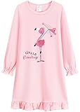 DHASIUE Mädchen Nachthemd Kleinkind Herbst Kleid weich niedlich Druck langärmelig Schlafkleid für Kinder Kleidung 5 Jahre Gr.110