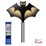 Wapasezyar Drachen für Kinder, Fledermaus Drachen Flugdrachen für Kinder und Erwachsene, Stranddrachen Flugspielzeug für Outdoor für Mädchen Jungen ab 3 Jahre, Einfach zu Fliegen