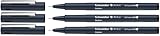 Schneider Pictus Fineliner (Strichstärken 0,3 , 0,5 und 0,7 mm, dokumentenechte Pigmetliner, metallgefasste Spitze, Gehäuse aus 85% recyceltem Kunststoff) schwarz, 3er Etui