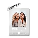 Spotify Schlüsselanhänger mit Foto Bild im Musik Song Cover Design - mit Wunschtext o. Namen - Fotogeschenk für Sie & Ihn - Geschenk Freund Freundin Geburtstag Jahrestag