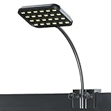 GERUI 92RA LED Aquarium Beleuchtung，360° Beleuchtung ，Led Lampe Aquarium Licht，Energiesparende und beschlaghemmende Gläser，Dimmbare Wasserdicht Aquarium Licht für Wasserpflanzen und Fische (8W)