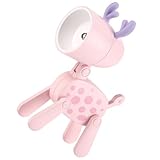 Cabilock Kleiner LED Nachtlicht mit Hirschmotiv Verstellbare Nachttischlampe für Kinderzimmer und Wohnzimmer Kreatives Design und Robustes Material