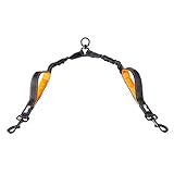 Floxik Doppelleine groß | Flexible, reflektierende Premium Hundeleine für Zwei Hunde zum Koppeln mit Kurzhalter Schwarz