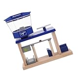 BESTonZON Holzspielzeug Flughafenbahn Station Zubehör Interaktives Lernspielzeug für Fördert Feinmotorik Kreativität und Logisches Denken Beim Nachspielen der Flugzeugstation