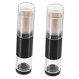 KAILIKETIY 2Stücke Nachfüllbarer Make Up Pinsel mit Integriertem Flaschenglas Tragbarer Puderpinsel für Präzise Anwendung für Lose Puder und Foundation Reisegröße Leicht und Kompakt