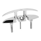 RASTKY Klappbare Dockklampen, Hochglanzpolierte 316-Edelstahl-Bootsklampe, Hochziehbare Marine-Seilklampe mit Schneller Installation, Ideal für Heimdekoration, Strand, Garten, Pool,