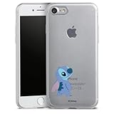 Slim Case extra dünn kompatibel mit Apple iPhone 7 Silikon Handyhülle transparent Hülle Lilo & Stitch Fanartikel Disney