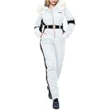 Generisch Schneeanzug Mädchen,Skianzug Kinder,Leichter Schneeoverall,Wasserdicht Winddicht Skianzug,Verdickt Warm Skioverall,Winter Daunenjacke,Atmungsaktiv Skihose, Unisex,5-14 Jahre