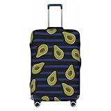ERTYBD Avocado Gepäckabdeckung, waschbare Kofferbezüge, modische Gepäckabdeckungen, kratzfester Koffer-Schutz, Schwarz, Schwarz , S