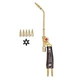 Schweißbrenner-Set mit 5 Düsen, Oxy-Acetylen-Gasbrenner, 1,0–6,0 mm Schweißdicke, Messing-Injektorbrenner für Metallverarbeitung und Reparaturarbeiten