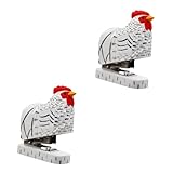 NUOBESTY 2st Holzhefter Holzwerkzeug Deko Tisch Tiere Holz Deko Eincremehilfe Dekoartikel Basteln Bastelset Büro Deko Buchhefter Tierhefter Hefter Fürs Büro Tierstatue Aus Holz Hefter Klein