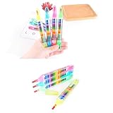 Cabilock 12 Stück 20 Farben Waschbare Buntstifte Nachfüllbare Zeichenstifte mit Feiner Spitze Bunte Malstifte für Erwachsene zum Basteln und Ausmalen