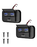 Sanicata USB Steckdose 12V mit Dual QC3.0 Kfz USB Steckdose mit Schalter und Wasserdichter Abdeckung,Die USB Ladebuchse 12v kann in Auto,RV,Boot,ATV,UTV,Motorrad,LKW,Golfcart...
