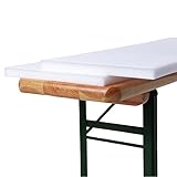 Beautissu 2er Set Bierbank Auflage 2x25x220cm – Schaumstoffpolster für Hussen – 2cm Bequeme, Dicke Auflage für Bierzeltgarnitur & Festzeltgarnitur - Outdoor Sitzpolster für Bierbank
