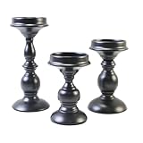 Demsyeq Halloween-Kerzenständer, schwarzer Kerzenhalter, Tischdekoration, Heimdekoration, Halloween-Dekorationen für Wohnung, Bauernhaus, Kirche, Party, Weihnachten, Erntedankfest