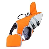 Haustier-Schwimmweste – Hundeschwimmweste mit Griff – Schwimmweste mit verstellbarem Riemen für Fluss, See, Meer, Strand, Pool, Teich, Kajakfahren