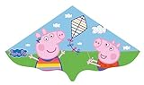 Günther Flugspiele 1216 - Einleiner-Drachen Peppa Pig, ca. 115 x 63 cm, Kinderdrachen aus robuster PE-Folie, für Kinder ab 4 Jahren, inkl. Griff und Drachenschnur