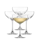 Schott Zwiesel Sektschale Bar Special (4er-Set), elegante Champagnerschalen, spülmaschinenfeste Tritan-Kristallgläser, Made in Germany (Art.-Nr. 123620), Klar, Kristall