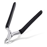 DOPENSPI Edelstahl Nagelhautzange mit Rutschfestem Griff, Profi Scharf Hautzange mit Scharfer Klinge Nagelhautschere Nagelhautentferner Nagelschere Fußnägel für Präzise Entfernung der Überschüssige