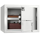 Profirst Möbeltresor Guardian 3 Doppelbartschloss 2 Schlüssel Stahl herausnehmbarer Fachboden Filzunterlage inkl. Befestigungsmaterial