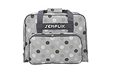SEMPLIX Nähmaschinentasche Polka Dots 45x34x24 | stabile Transport und Aufbewahrungs Tasche in vielen frischen Farben, für alle gängigen Haushaltsnähmaschinen
