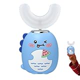 Auto-Bürste für Kinder, Cartoon, wasserdicht, 3 Modi mit Timer, elektrische U-förmige Zahnbürste, lustiges interaktives Reinigungsgerät, für Kinder von 2–6 Jahren, für und Mädchen, verhindert