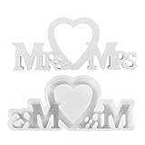 Herr und Frau Harzform, Silikonform für Hochzeiten, Silikonform für Fondant, Bastelmaterialien, Herzform zum Valentinstag, Kuchendekorationswerkzeug für mich