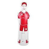 Luocute Aufblasbarer Dummy-Fußball-Dummy, 15,75 X 62,99 Zoll, Fußball-Mannequin-Dummy, Box-Mannequin-Kick, Torwart-Air-Kick-Verteidiger-Tumbler-Dummy für Fußball-Basketball-Training (Rot)