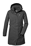 killtec Damen Kow 303 Wmn Prk Funktionsparka/Parka Mit Abzippbarer Kapuze, Anthrazit Melange, 38 EU