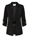 ONLY Damen Blazer ONLKayle Orleen Sakko mit Dreiviertel-Ärmeln 15218743 Black 38