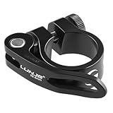 TRIWONDER Fahrrad Sattelkloben 28,6 mm 31,8 mm 34,9 mm, Sattelklemme Schnellspanner Sattelstütze Sattelstützenklemme für MTB und Rennrad (Schwarz, 28.6mm)