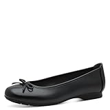 Jana Damen Ballerinas aus Kunstleder Elegant Weite H Mehrweite, Schwarz (Black), 41 EU