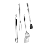 PartyKindom 1Satz Professionelles Grillzubehör Teiliges BBQ Kit mit Grillzange Grillspatel für Grillabende Camping