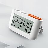 Gentpovth Küchentimer, Digitaler Küchentimer Magnetisch Stoppuhr Timer mit Uhr, Stoppuhr mit Einklappbarer Ständer, Timer für Kinder, mit Großem LCD-Display für Kochen, Sport, Studieren