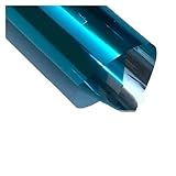 YFDGD Selbstklebende Glasaufkleber-Vinyl-Einwegsicht-Spiegeleffekt-Fenstertönungsfolie UV-Abweisung Wärmekontrolle for Zuhause Multifunktional(Blue Silver,50x200cm)