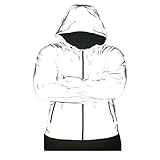 jacke reflektierend herren，Fahrradjacke Damen Winter Thermo Reflektierend Wasserabweisend Winddicht Atmungsaktiv Radjacke Laufjacke,Grau 2,L