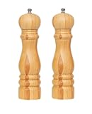 Bambus Salz- und Pfeffermühlen Set, 22 cm Höhe, 5,5 cm Durchmesser, Naturholz