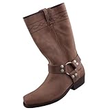 Dockers by Gerli Herren/Damen Biker Stiefel Hellbraun EU 46