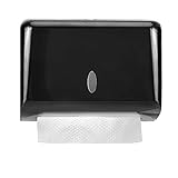 Papierhandtuchspender Ohne Bohren,Badezimmerpapierspender Handtuchspender Wand Montiert Handtuchspender für C, Z ode Falz Papierhandtücher Schwarz