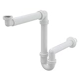 AlcaPlast A434 Raumspar Siphon 5/4' x DN40 | für Waschtisch Unterschrank oder Waschbecken