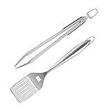 Abaodam 1Satz Grillzange Teiliges Bbq Zubehör für Grillabende Hochwertige Küchenschaufel und Steakzange für Grillfans und Outdoor Camping