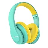 JoySpark Bluetooth Kinder Kopfhörer, Kinderkopfhörer Over-Ear mit 85/94dB Lautstärkebegrenzung, 60 Stunden Spielzeit, Bluetooth 5.3, eingebautes Mikrofon (Grün)