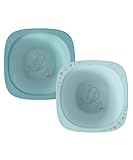 nip – Breischale | Nachhaltige und bruchfeste Babybrei Schüssel ab 4 Monaten. Ergonomische Baby Schüssel aus über 90% nachwachsenden Rohstoffen, ideal für Beikost | 2 St., Blau