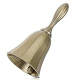 Extra Lautes Massives Messing Handglocke Tischglocke Schiffsglocke Kleine Glocke Weihnachtsglocke Burger Glocke Meditationsglocke Glocke für Restaurant Hotel Hochzeit Training von Haustieren