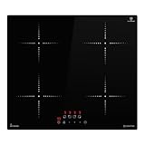 KKT KOLBE Induktionskochfeld 60 cm | autark | rahmenlos | Kochplatte mit 4 Zonen | 9 Stufen | Abschalt-Timer | Topferkennung | Tastensperre | IH85900RL