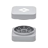 Premium Squared Ceramic Grinder Long Beach | Nano-Keramik Beschichtung | 2-teilig | Crusher (Silber)